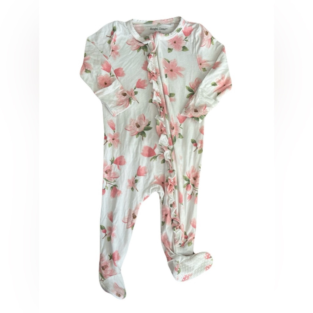 Angel Dear Pink Floral Kids Footie
